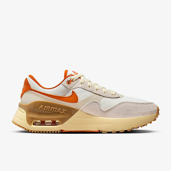 Giày thời trang Nữ W NIKE AIR MAX SYSTM - SAIL/CAMPFIRE ORANGE-LT OREWOOD BRN - 5.5 US
