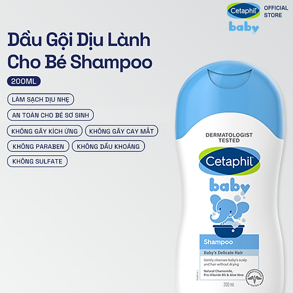 Dầu gội dịu lành cho bé Cetaphil Baby Shampoo 200ml