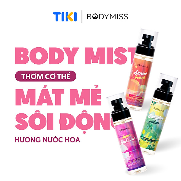 Bodymist Nam Nữ Toàn Thân Lưu Hương 6 Giờ - Nước Hoa Hẹn Hò BODYMISS 105ml (Chai)