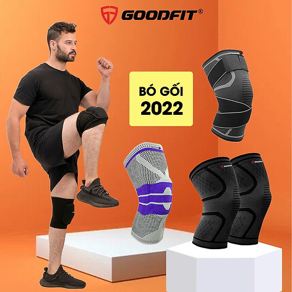 Bó gối thể thao, đai bảo vệ gối tập gym chơi thể thao co giãn 4 chiều chính hãng Goodfit GF51X