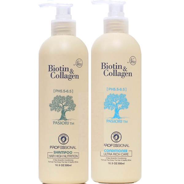Cặp Dầu Gội Dầu xả BIOTIN trắng COLLAGEN NEW 500ml ( không có tem phụ- không xuất hóa đơn đỏ )