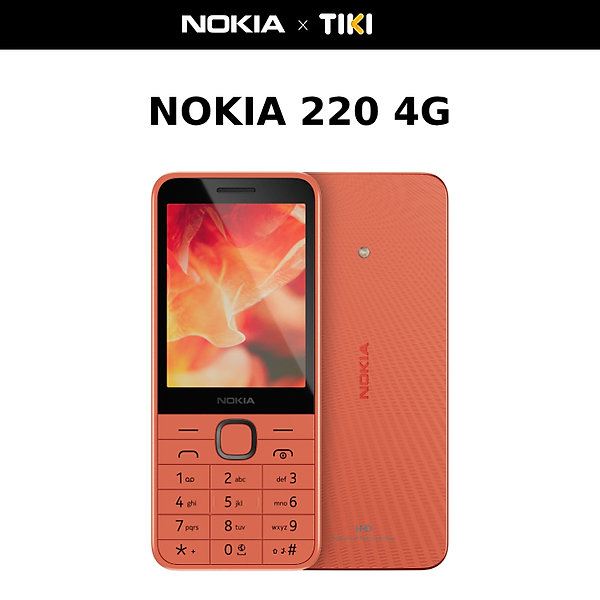 Điện thoại Nokia 220 4G - Hàng chính hãng - Cam