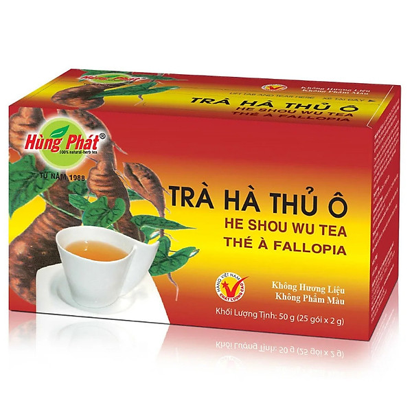 Trà Hà Thủ Ô Túi Lọc Hỗ Trợ Tình Trạng Gãy Rụng Bạc Tóc - Thương Hiệu Hùng Phát