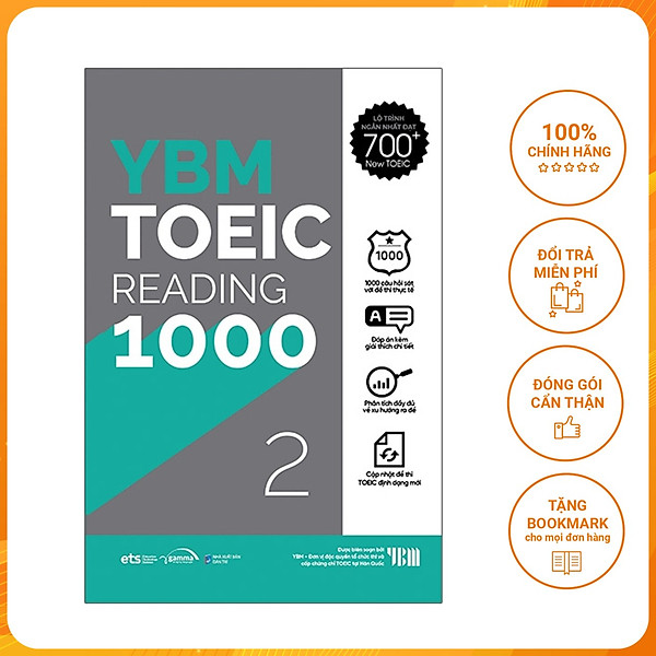 YBM TOEIC Reading 1000 Tập 2: Chinh Phục Band Điểm 650+
