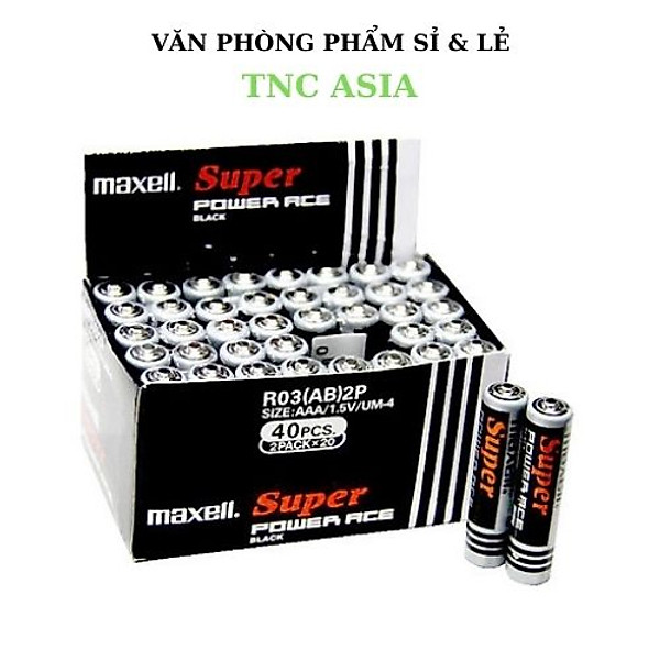 HỘP PIN MAXELL 40 VIÊN AAA TEM BẠC - HÀNG CHÍNH HÃNG