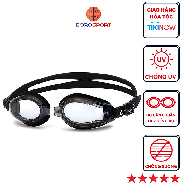 Kính Bơi Cận Từ 2 Đến 8 Độ Kính Bơi Người Cận Dây Đeo Êm Ái Đệm Mũi Dẻo Dai Chống UV Cleacco SG8100 Boro Sport