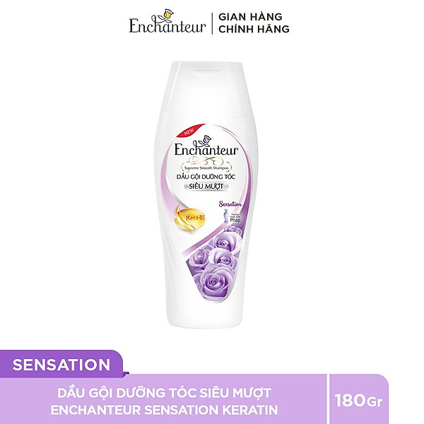 Dầu gội dưỡng tóc siêu mượt Enchanteur Charming Keratin 180g