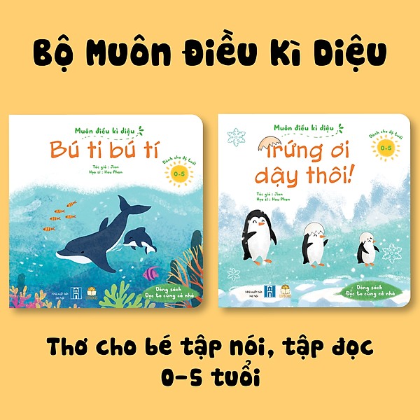Sách Nhận Biết & Phân Biệt Cho Bé – Bộ Muôn Điều Kì Diệu – (2 Cuốn Thơ) Cho Trẻ Tập Nói Tập Đọc 0-3-5 Tuổi