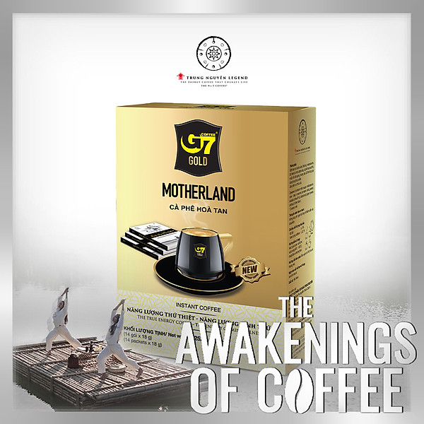 Trung Nguyên Legend - Cà phê sữa hòa tan G7 Gold Motherland - Hộp 14 gói x 18gr