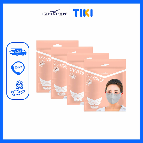 Khẩu trang y tế 5 lớp UV Famapro chống nắng hiệu quả với form rộng hơn,che chắn tốt hơn