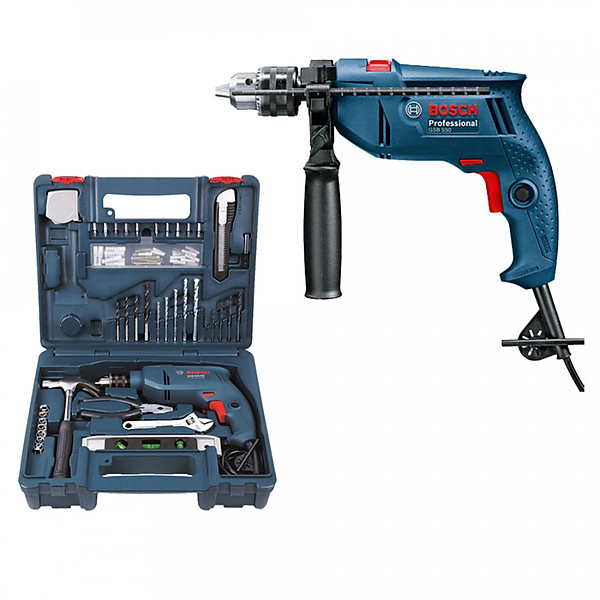 Máy khoan động lực Bosch GSB 550 set và bộ dụng cụ 100 chi tiết