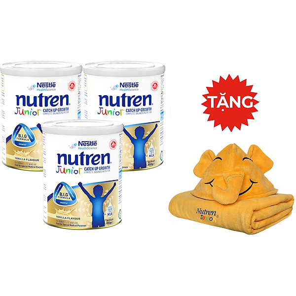 Combo 3 Lon Sữa Dinh Dưỡng Nutren Junior 850G