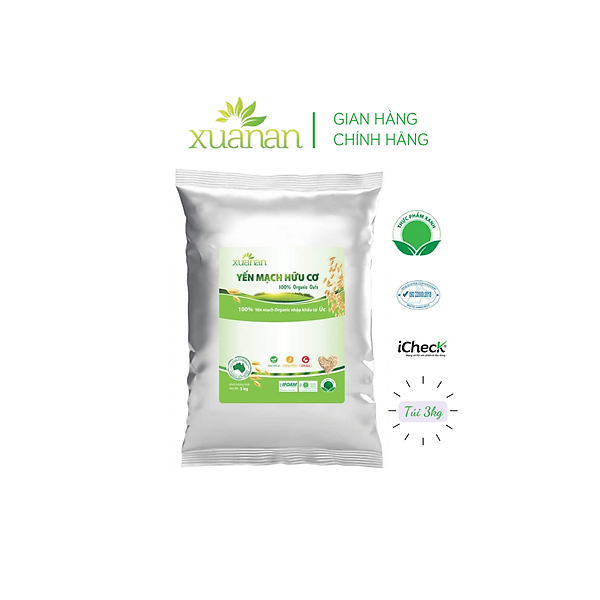 Yến Mạch Hữu Cơ Xuân An [ko đường] Túi 3Kg (Giảm 30%)