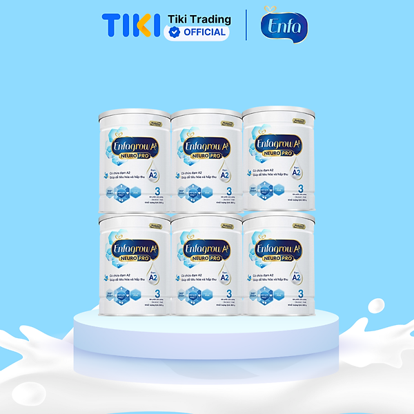 Combo 6 lon sữa bột Enfagrow A2 Neuropro 3 cho trẻ từ 1 – 6 tuổi – 800g