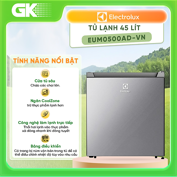Tủ lạnh Electrolux 45 lít EUM0500AD-VN - Hàng chính hãng (chỉ giao HCM)
