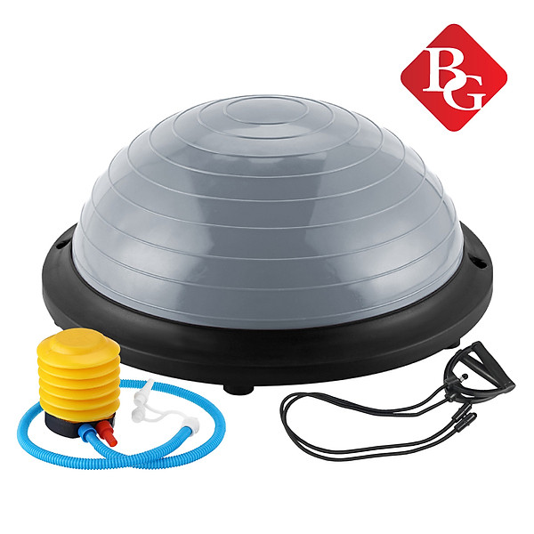 BG Bóng tập YOGA bóng thăng bằng GREY 58x20cm kèm bơm bóng,Bosu Bóng Tập Cân Bằng Bosu tập thể dục,Bóng đẹp Yoga Tại Nhà Cao Cấp ( hàng nhập khẩu)