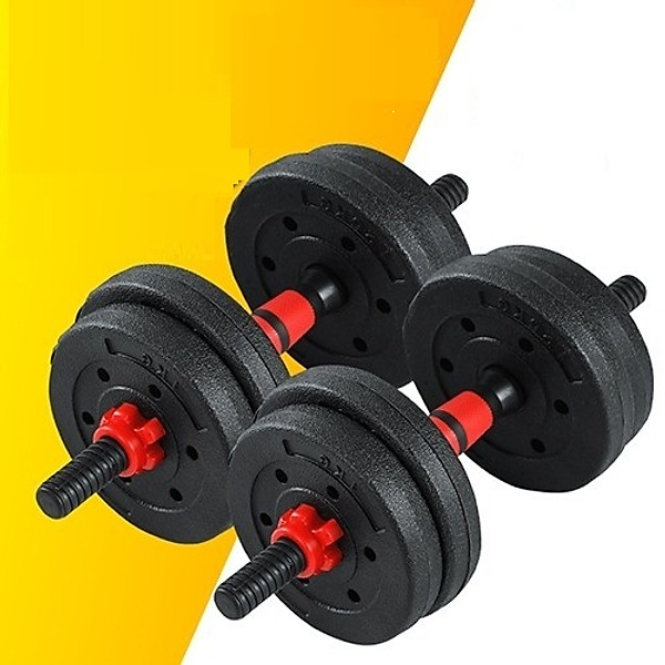 Bộ tạ miếng nhựa đen PVC 10KG đa năng thiết kế mới nhất Cao Cấp
