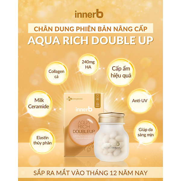 Bộ Đôi Thực Phẩm Bảo Vệ Sức Khỏe Innerb Aqua Rich Doubleup Lọ 56 Viên