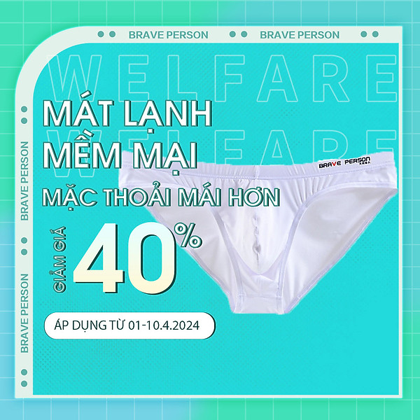 Quần Lót Nam Tam Giác Chất Liệu Mềm Mại Thoáng Mát, Co Dãn 4 Chiều Thương Hiệu Brave Person B1129