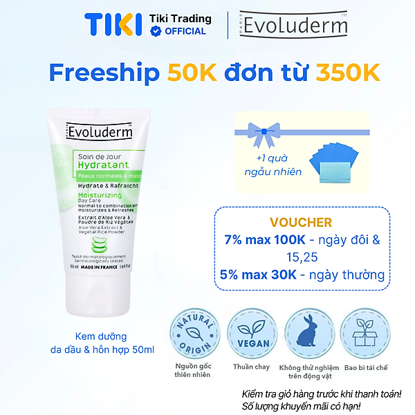 Kem dưỡng ẩm phục hồi và nuôi dưỡng làn da Evoluderm 50ml