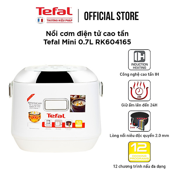 Nồi cơm điện tử cao tần Tefal mini 0.7L RK604165 - Hàng chính hãng