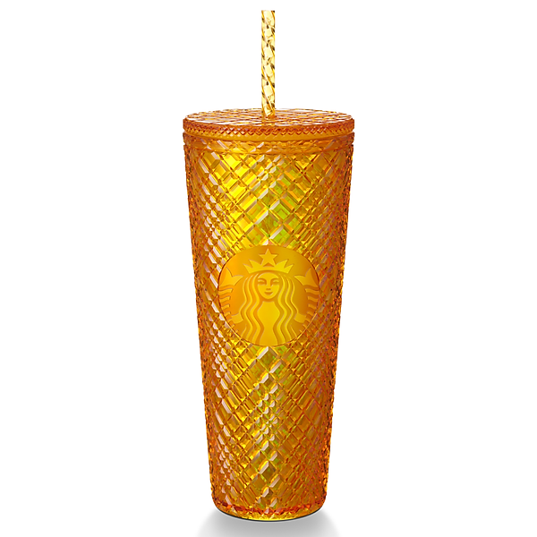 Ly Starbucks Cold Cup 24Oz (710ml) Yellow Jewel