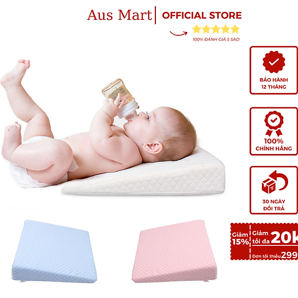 Gối Chống Trào Ngược Cho Bé Sơ Sinh Cao Cấp Litte Baby Chất Liệu Thoáng Khí - Đệm Ngủ Cho Bé Đúng Tư Thế Chống Trào Ngược Giúp Bé Ngủ Ngon