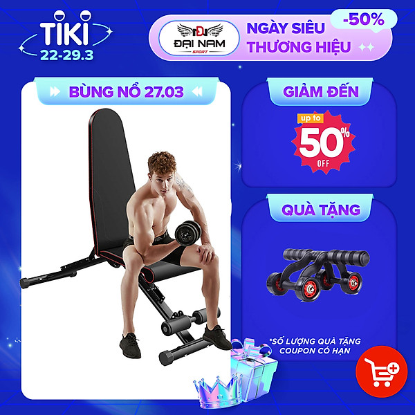 Ghế Tập Tạ Đa Năng Điều Chỉnh DNS6404 Chịu Lực 300kg Nhập Khẩu Cao Cấp Đại Nam Sport