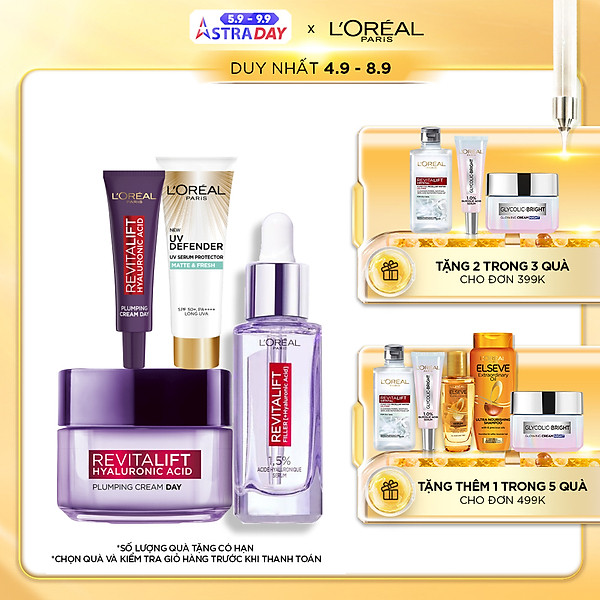 Bộ dưỡng cấp ẩm căng mịn da chuyên sâu L’Oreal Paris