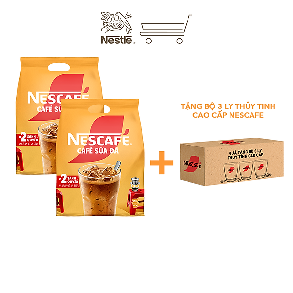 Combo 2 Bịch Cà Phê Sữa NESCAFE - Bịch 25 gói