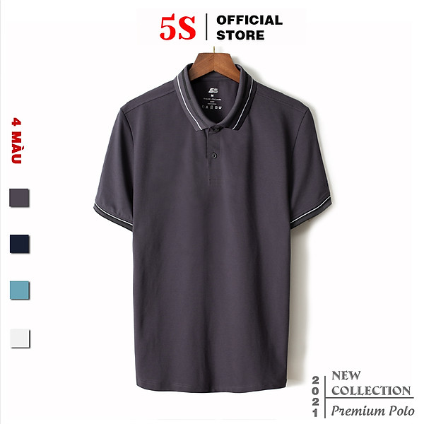 Áo Polo Nam 5S (4 Màu), Chất Liệu Mềm Mại, Thoáng Mát, Chống Nhăn, Phom Dáng Ôm Trẻ Trung, Năng Động (APC21019)