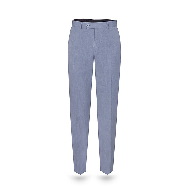 Quần tây nam không ply ống ôm xám trắng Khatoco Q1M578S0-CNGI220-2411-0
