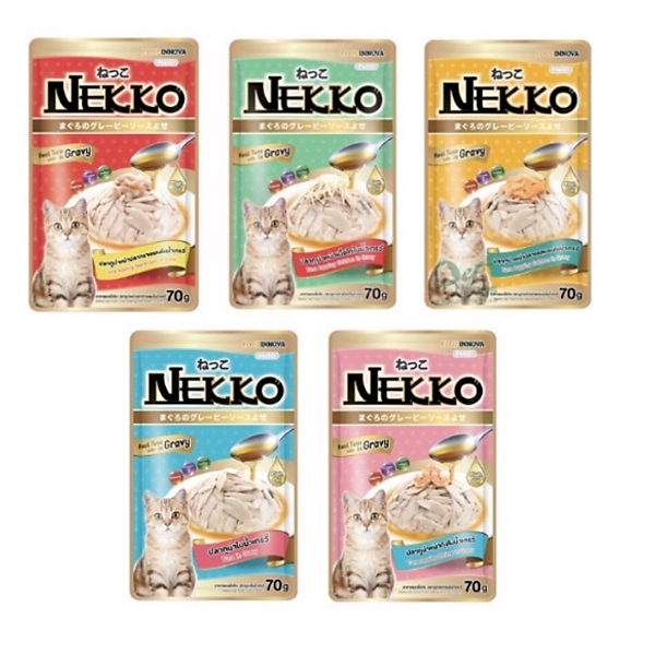 Pate Nekko xốt Garvy cho mèo Nekko Đủ Vị Gravy 70g