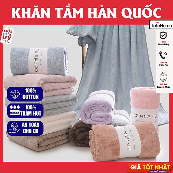 Khăn Tắm Lông Cừu Hàn Quốc Loại 1 Cỡ Lớn 70x140cm Siêu Mềm Mịn Thấm Hút Nước Tốt Nhiều Màu - Giao Màu Ngẫu Nhiên