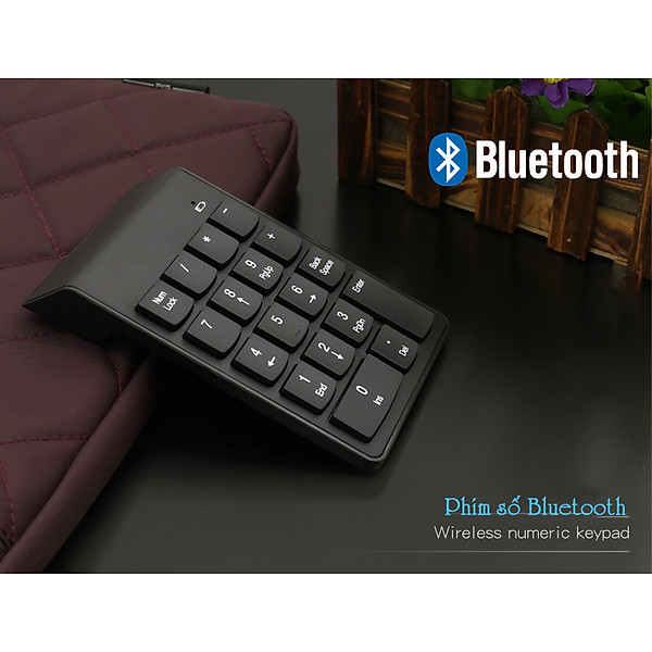 Bàn phím số Bluetooth 5.0 dùng cho laptop, điện thoại, máy tính bảng