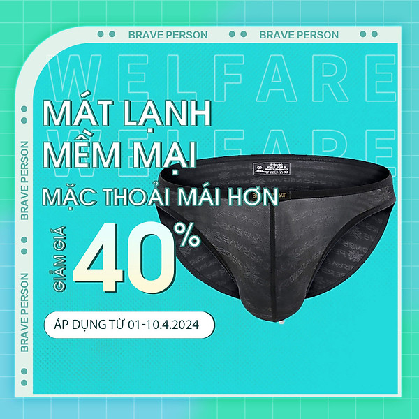 Quần Lót Nam Tam Giác Thương Hiệu Brave Person B1124 - Kiểu dáng thời trang phù hợp xu hướng giới trẻ - Chất liệu thun cao cấp co dãn 4 chiều - Thiết kế dạng lưới thoáng mát, mềm mịn