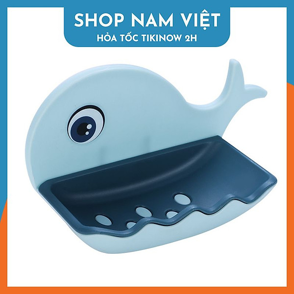Khay Để Xà Phòng 2 Lớp Dán Tường Cá Voi