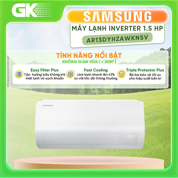Máy lạnh Samsung AR13DYHZAWKNSV Digital Inverter 12,000 BTU/h (HÀNG CHÍNH HÃNG - CHỈ GIAO HCM)