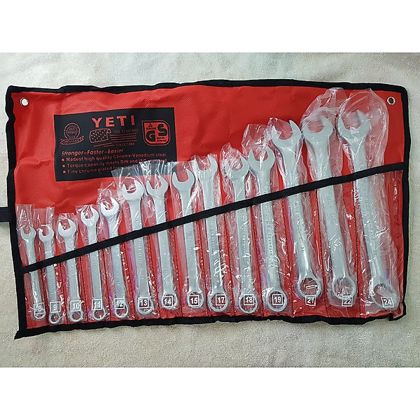 Bộ cờ lê Yeti 14 món - Bộ cờ lê khóa vòng miệng - dùng để sửa chữa xe cộ và đồ gia dụng trong gia đình - Hàng chính hãng