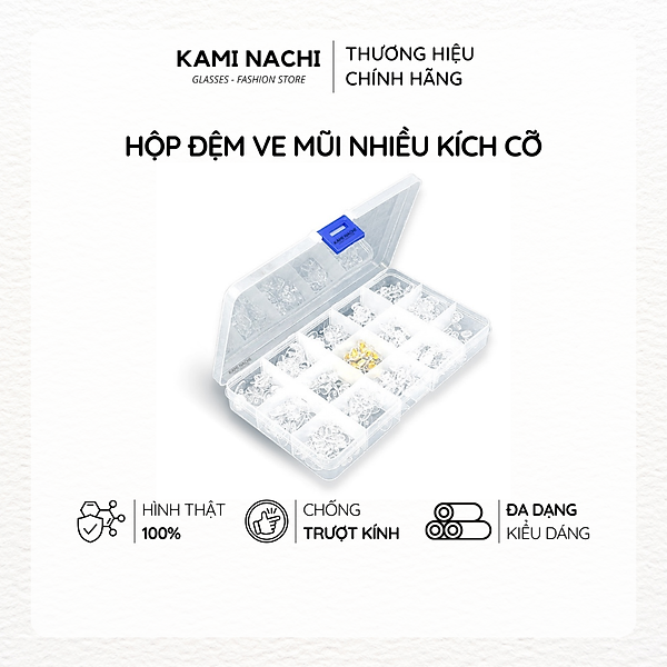 Hộp đệm ve mũi chống trượt chuyên dụng nhiều kích cỡ cho mắt kính KAMI NACHI