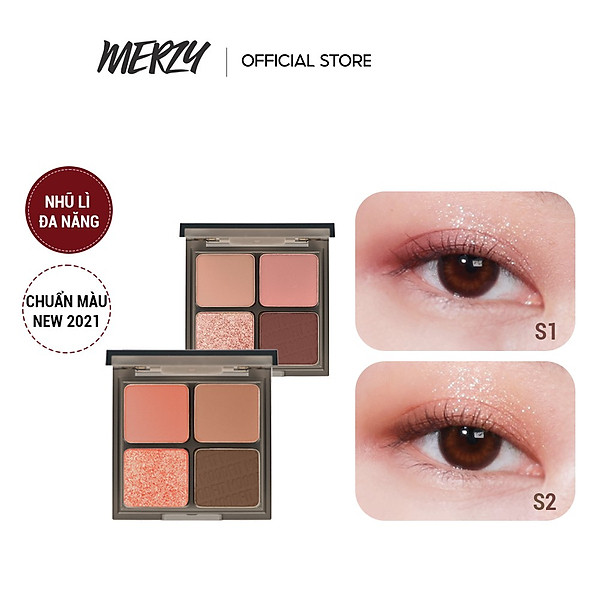 Bảng Phấn Mắt 4 Ô Merzy Mood Fit Shadow Palette 8G