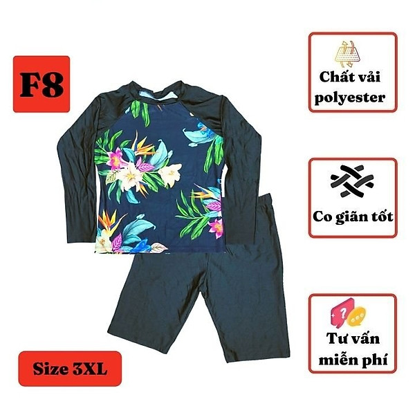 Đồ bơi nữ từ 35-60kg, chất polyester - Áo bơi tay dài cho bé phát triển bơi lâu mà không sợ lạnh