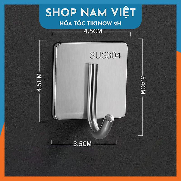 Móc Dán Inox Treo Đồ Nhà Tắm Tiện Lợi
