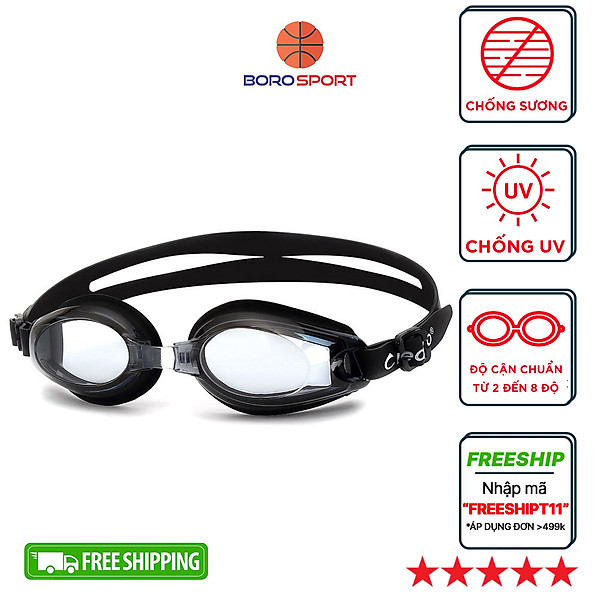 Kính bơi cận thị nam nữ Cleacco SG8100 , đủ độ cận từ 2 đến 8 độ , chống UV , chống sương - Hàng chính hãng