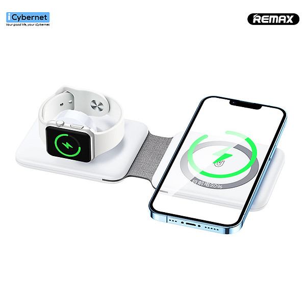 Đế sạc không dây từ tính 3 trong 1 Remax RP-W56 sạc nhanh 18W - Hàng chính hãng