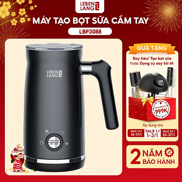 Máy tạo bọt cà phê, sữa LEBENLANG LBF3088 hâm nóng và tạo bọt sữa, dung tích 300ml - hàng chính hãng