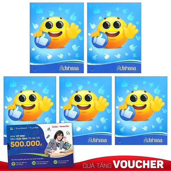 Combo 5 Tập Học Sinh 4 Ly Ngang 96 Trang ĐL 60g/m2 - FAHASA (Mẫu Màu Giao Ngẫu Nhiên)