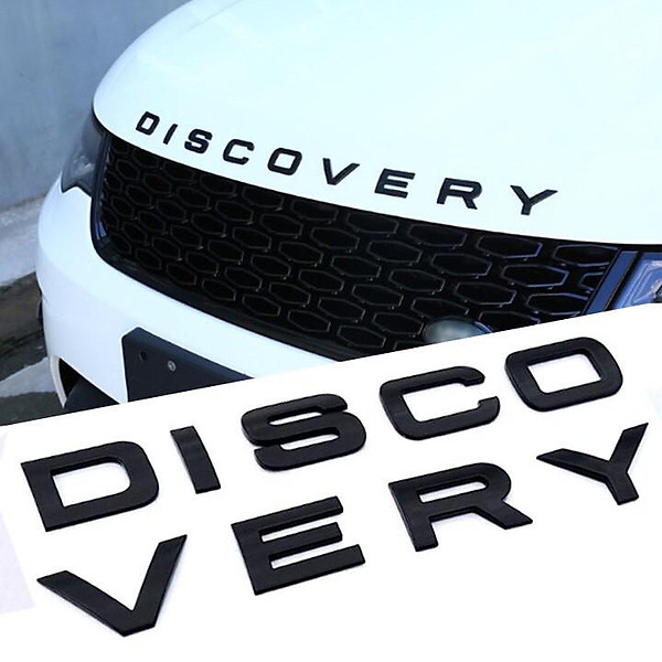Tem dán trang trí xe ô tô ,tem dán chữ DISCOVERY màu vàng,bạc, đen