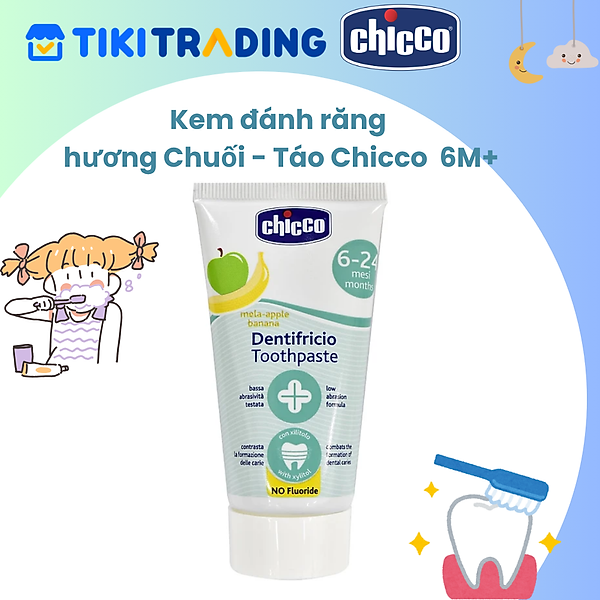 Kem đánh răng hương Chuối - Táo Chicco 6M+