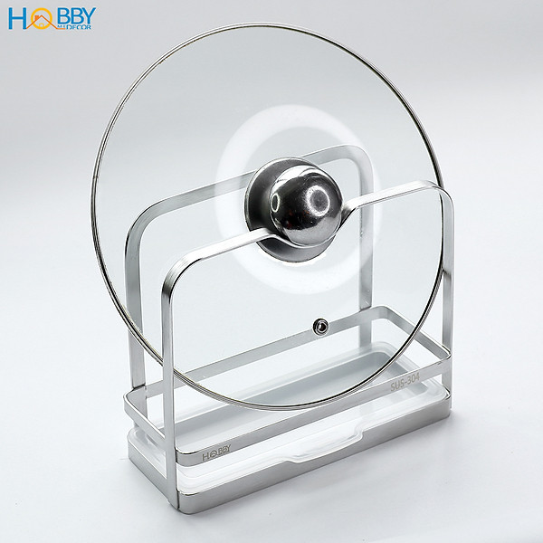 Kệ để nắp vung nồi thớt cho ráo nước inox 304 Hobby home decor TT06